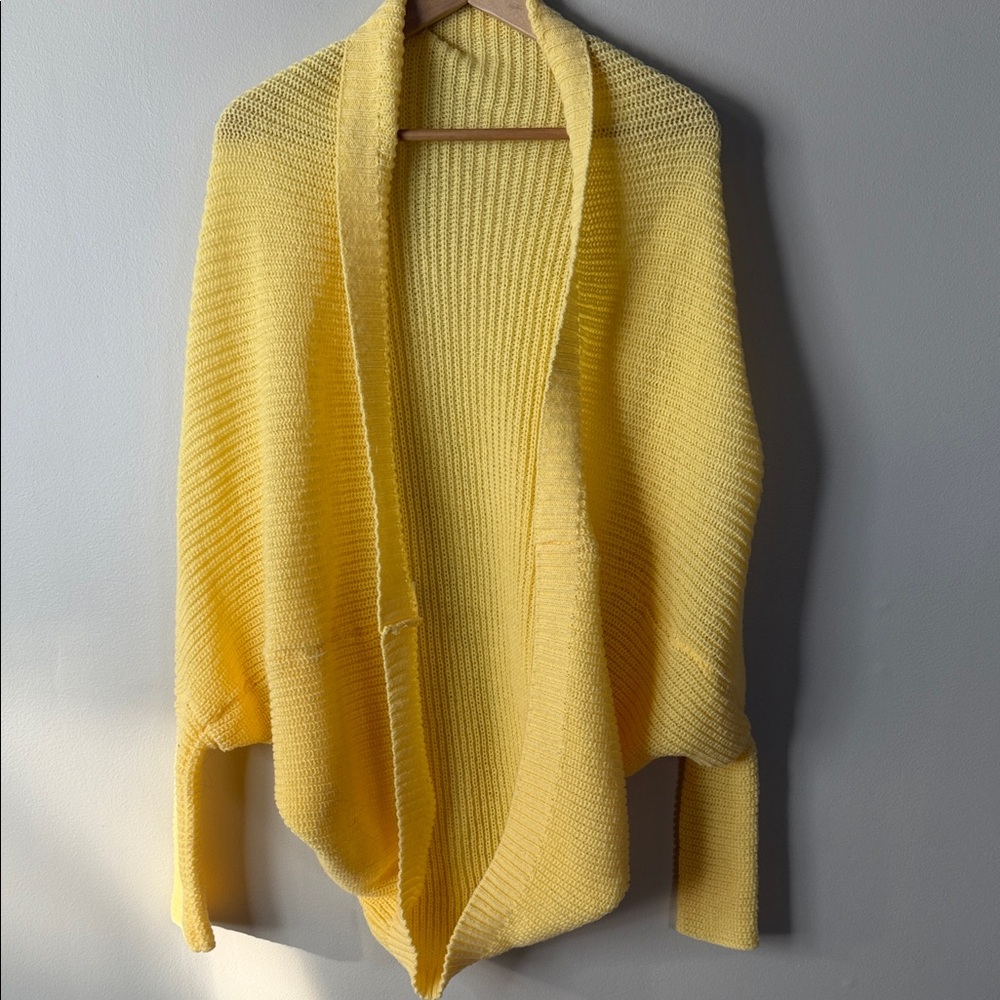 Sunny Yellow Women's Open-Front Cardigan